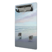 Keeshonds in de Seashore-schilderkunst Mini Klembord (Angled2)