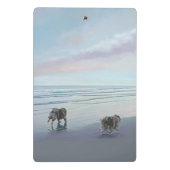Keeshonds in de Seashore-schilderkunst Mini Klembord (Achterkant)