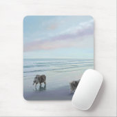 Keeshonds in de Seashore-schilderkunst Muismat (Met muis)