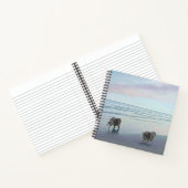Keeshonds in de Seashore-schilderkunst Notitieboek (Binnen)
