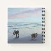 Keeshonds in de Seashore-schilderkunst Notitieboek (Achterkant)
