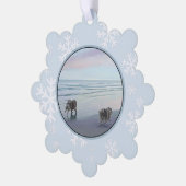 Keeshonds in de Seashore-schilderkunst Ornament Kaart (Links)