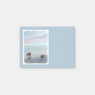 Keeshonds in de Seashore-schilderkunst Post-it® Notes