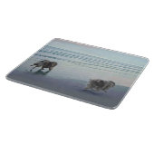 Keeshonds in de Seashore-schilderkunst Snijplank (Hoek)