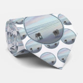 Keeshonds in de Seashore-schilderkunst Stropdas (Opgerold)
