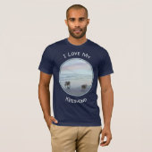 Keeshonds in de Seashore-schilderkunst T-shirt (Voorkant volledig)