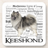 Keeshound Traits Onderzetters (Voorkant)