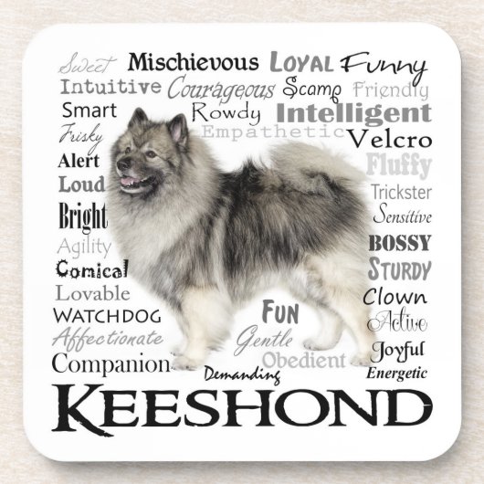 Keeshound Traits Onderzetters (Voorkant)