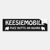 Keesiemobile Fuzz Butts on board Keesdoorn Lover's Bumpersticker (Voorkant)