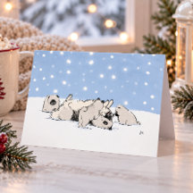 Keesies in de Sneeuw | Keeshond Kerst Custom