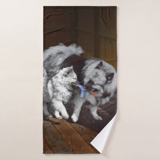 Keespap Playtime schilderen - Cute Original Dog Ar Bad Handdoek (Badhanddoek)