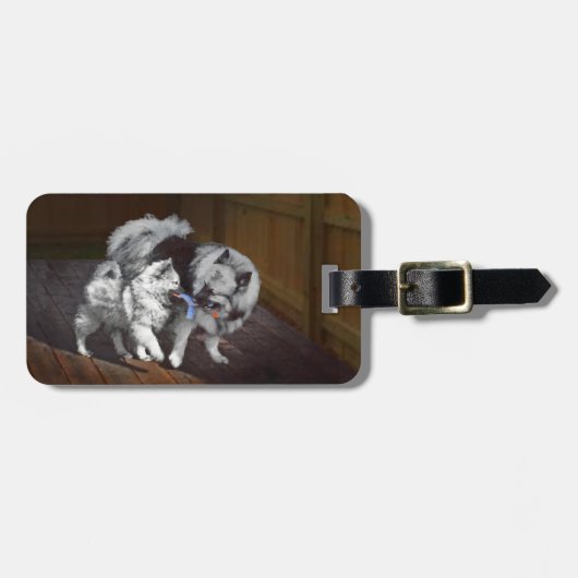 Keespap Playtime schilderen - Cute Original Dog Ar Bagagelabel (Voorkant horizontaal)