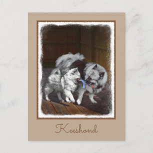 Keespap Playtime schilderen - Cute Original Dog Ar Briefkaart