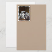 Keespap Playtime schilderen - Cute Original Dog Ar Briefpapier (Voorkant / Achterkant)