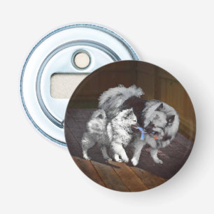 Keespap Playtime schilderen - Cute Original Dog Ar Button Flesopener
