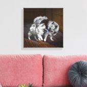 Keespap Playtime schilderen - Cute Original Dog Ar Canvas Afdruk (Insitu (Woonkamer))