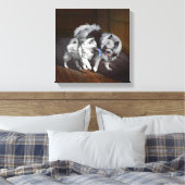 Keespap Playtime schilderen - Cute Original Dog Ar Canvas Afdruk (Insitu (Slaapkamer))
