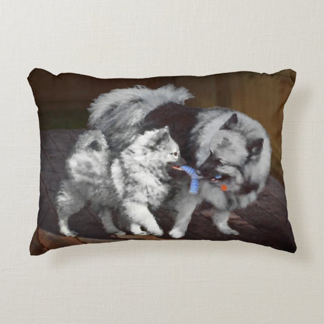 Keespap Playtime schilderen - Cute Original Dog Ar Decoratief Kussen (Voorkant)