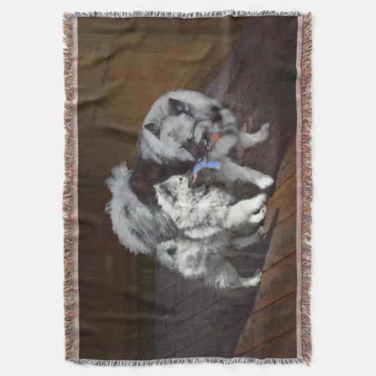 Keespap Playtime schilderen - Cute Original Dog Ar Deken (Voorkant Verticaal)