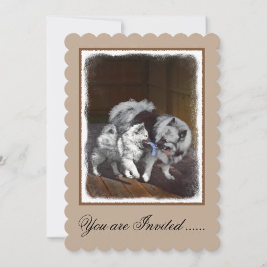 Keespap Playtime schilderen - Cute Original Dog Ar Kaart (Voorkant)
