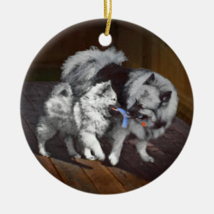 Keespap Playtime schilderen - Cute Original Dog Ar Keramisch Ornament