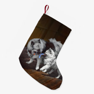 Keespap Playtime schilderen - Cute Original Dog Ar Kleine Kerstsok