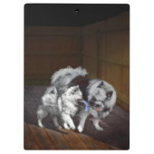 Keespap Playtime schilderen - Cute Original Dog Ar Klembord (Achterkant)