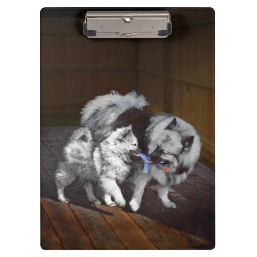 Keespap Playtime schilderen - Cute Original Dog Ar Klembord (Voorkant)