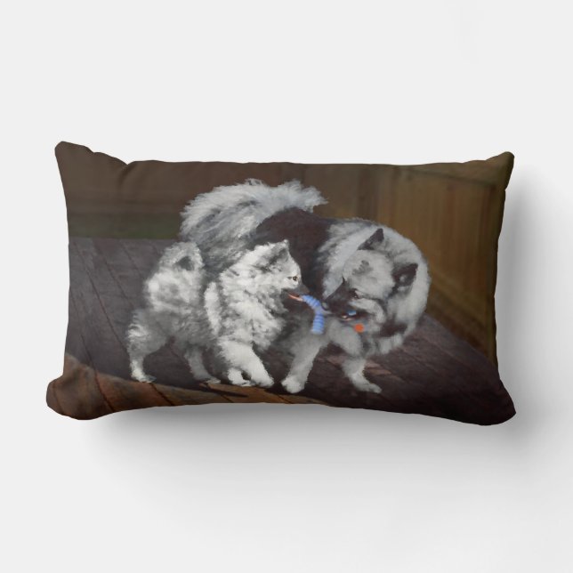 Keespap Playtime schilderen - Cute Original Dog Ar Kussen (Voorkant)