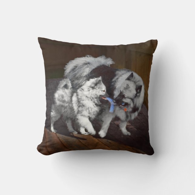 Keespap Playtime schilderen - Cute Original Dog Ar Kussen (Voorkant)