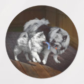 Keespap Playtime schilderen - Cute Original Dog Ar Labels (Design 2)