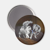 Keespap Playtime schilderen - Cute Original Dog Ar Magneet (Voorkant / Achterkant)