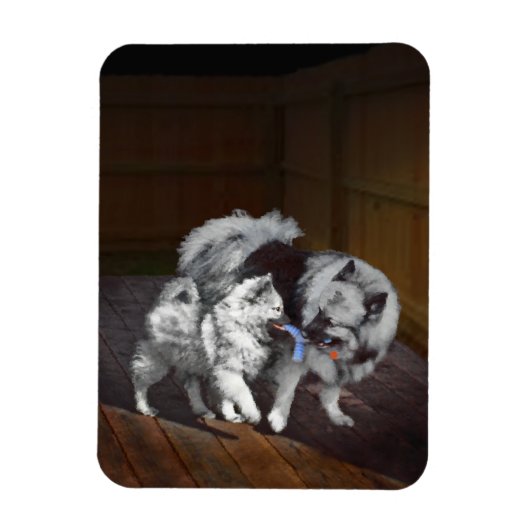 Keespap Playtime schilderen - Cute Original Dog Ar Magneet (Verticaal)