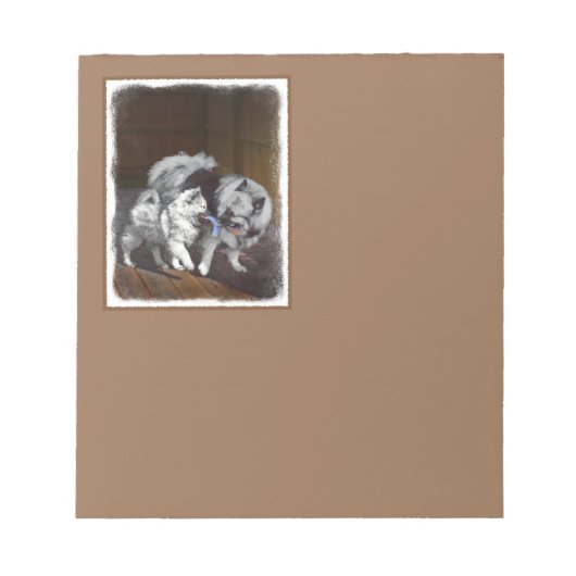 Keespap Playtime schilderen - Cute Original Dog Ar Notitieblok (Voorkant)