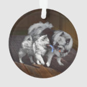 Keespap Playtime schilderen - Cute Original Dog Ar Ornament (achterkant)