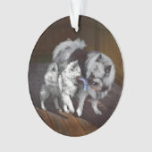 Keespap Playtime schilderen - Cute Original Dog Ar Ornament (voorkant)