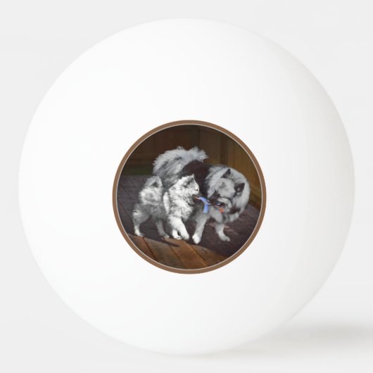 Keespap Playtime schilderen - Cute Original Dog Ar Pingpongbal (Voorkant)
