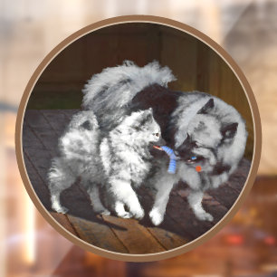 Keespap Playtime schilderen - Cute Original Dog Ar Raamsticker