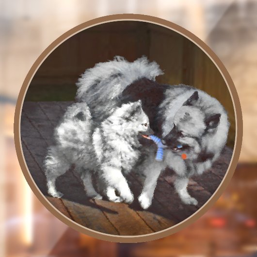 Keespap Playtime schilderen - Cute Original Dog Ar Raamsticker (Vel 2)