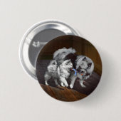 Keespap Playtime schilderen - Cute Original Dog Ar Ronde Button 5,7 Cm (Voorkant /achterkant)