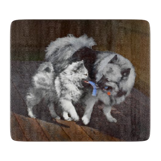 Keespap Playtime schilderen - Cute Original Dog Ar Snijplank (Voorkant)