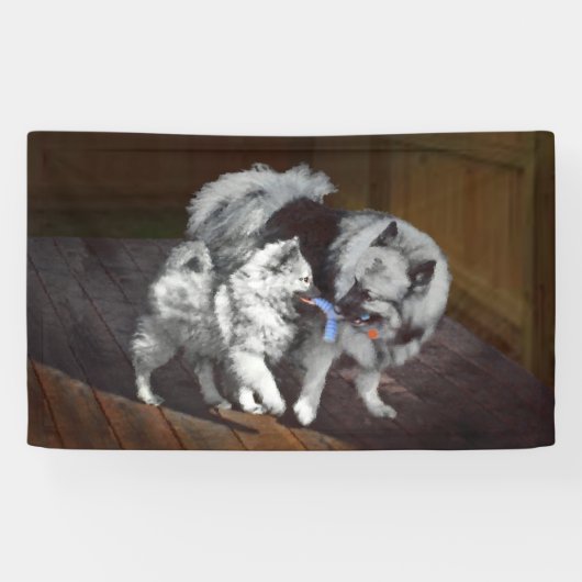 Keespap Playtime schilderen - Cute Original Dog Ar Spandoek (Horizontaal)