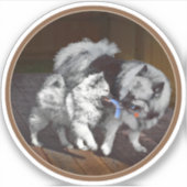 Keespap Playtime schilderen - Cute Original Dog Ar Sticker (Voorkant)