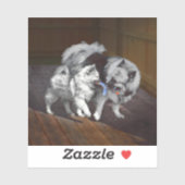 Keespap Playtime schilderen - Cute Original Dog Ar Sticker (Vel)