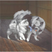 Keespap Playtime schilderen - Cute Original Dog Ar Sticker (Voorkant)