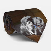 Keespap Playtime schilderen - Cute Original Dog Ar Stropdas (Opgerold)
