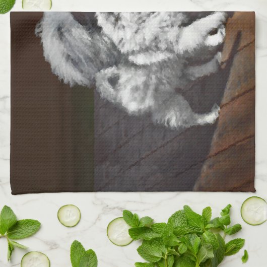 Keespap Playtime schilderen - Cute Original Dog Ar Theedoek (Gevouwen)