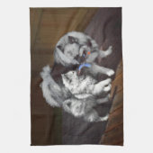 Keespap Playtime schilderen - Cute Original Dog Ar Theedoek (Verticaal)