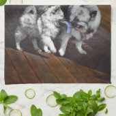 Keespap Playtime schilderen - Cute Original Dog Ar Theedoek (Gevouwen)