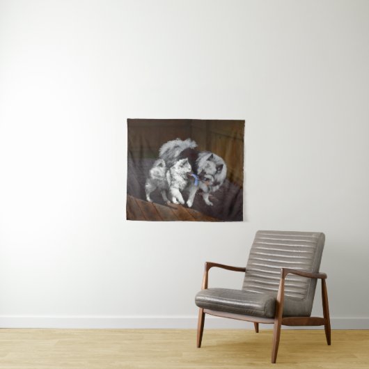 Keespap Playtime schilderen - Cute Original Dog Ar Wandkleed (In Situ (horizontaal))